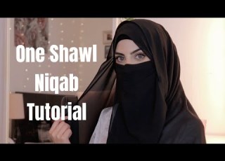  Niqab Tutorial Using One Shawl Only