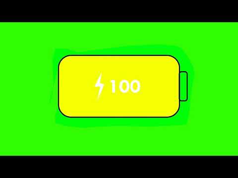 Battery Charging Green Screen Animation VFX Chroma Key