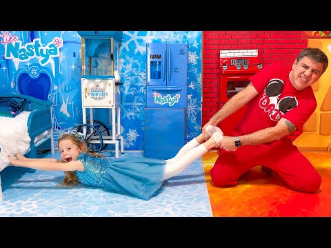 Nastya And Hot Vs Cold Challenge With Dad