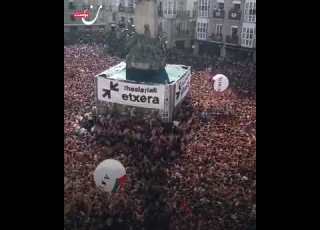 مظاهرة حاشدة دعم ا لفلسطين في إسبانيا