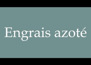  How To Pronounce Engrais Azoté Nitrogen Fertilizer Correctly In French