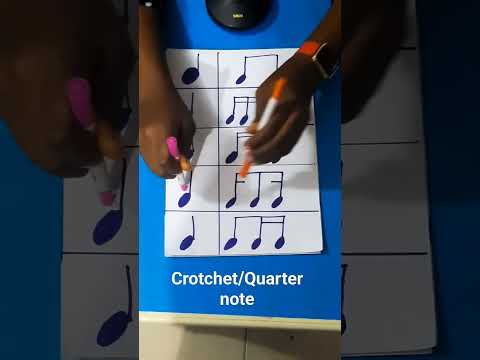 Musical Note 1 Crotchet Quarter Note Against Other Musical Notes