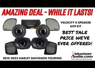Crazy Deal Velocity Pro Audio 4 Speaker Plug Play Kit 2014 2023 Harley Davidson Street Road Glide