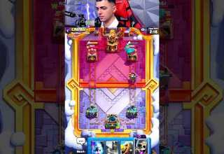 شکست دادن پلیر معروف با دک بالون سایکل Clashroyale Shorts