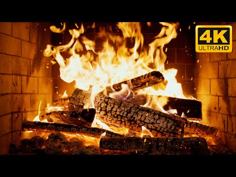 TRANQUIL Flames FIREPLACE 12 HOURS With GENTLE Fire SOUNDS And Glowing COALS For Cozy NIGHTS