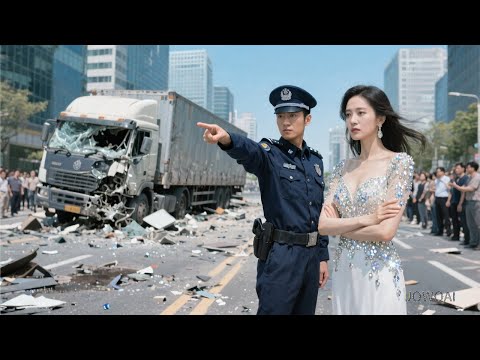 حارس أمن يوقف شاحنة طائشة بإصبع واحد لينقذ المديرة الجميلة هل هو إله القوة حقا