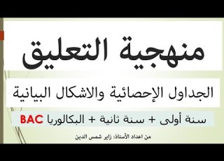  منهجية التعليق على الجداول الاحصائية والرسوم البيانية Bac وسنة ثانية واولى ثانوي