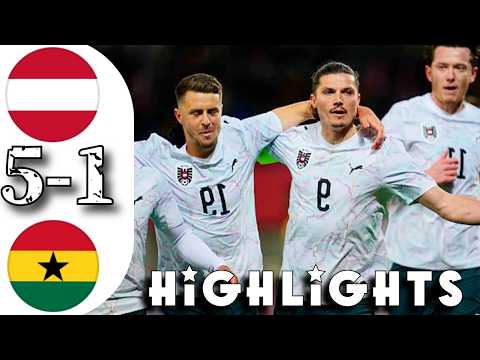 Austria Vs Ghana 5 1 Highlights Today Jordan Ayew Goal International Friendly Match 2026