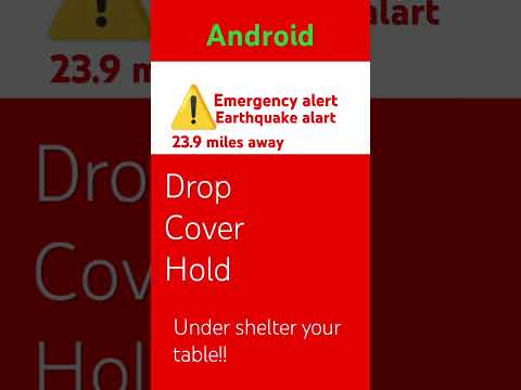Emergency Alert On Android Earthquake Alert