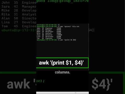 Linux Commands Part 32 AWK Command Part 1