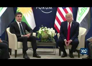  Kurdistan Region President Nechirvan Barzani Meets US Counterpart Donald Trump In Davos