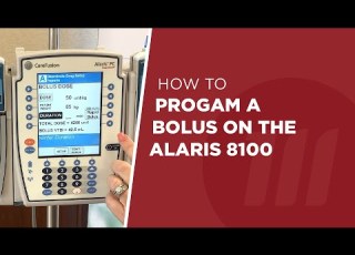 How To Program A Bolus On The Alaris 8100