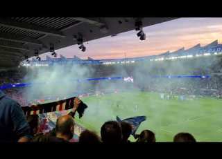 PSG Entrance Against Marseille At Parc Des Princes