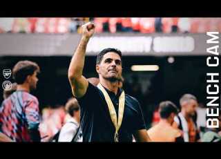  BENCH CAM Arteta Reacts To Community Shield Victory Arsenal V Manchester City 3 0