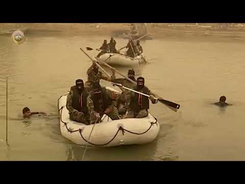 تدريب القوات الخاصة على عبور مانع مائي وخطف أسير ضفادع بشرية