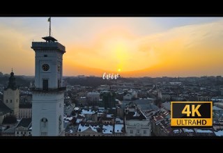 Lviv Ukraine 4K Drone Footage