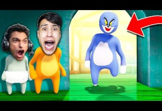 الهروب من منزل القط توم الشرير مع عبده ماندو تحولت الي الفار جيري Human Fall Flat I