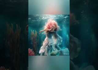 Two Mermaids Fighting Under The Ocean Mermaid Funny Fighting Mermaid Fight Shorts Funny