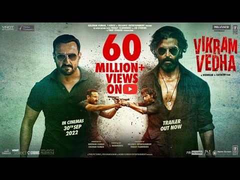 Vikram Vedha Official Trailer Hrithik Roshan Saif Ali Khan Pushkar Gayatri IN CINEMAS 30 SEPT
