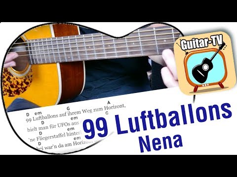 8 1 99 Luftballons NENA Cover Lyrics Chords Tutorial Gitarre Lernen