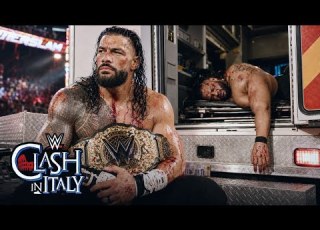  مباراة الإسعاف رومان رينز ضد جاكوب فاتو حرب بلودلاين WWE كلاش إن إيطاليا 2026