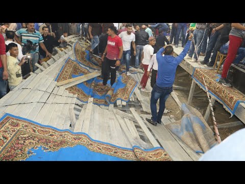 شريف الغمراوى والسيد حسن وقعو المسرح فى الوسطانى وشوف رد فعل شريف الغمراوى ايه بعد ما المسرح وقع