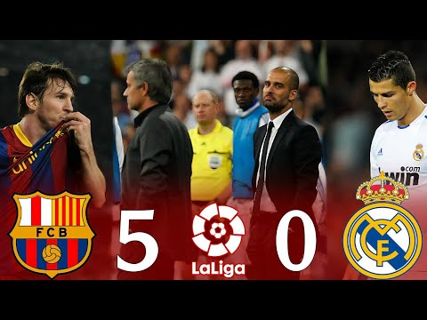 ميسي ضد رونالدو برشلونة وريال مدريد 5 0 الدوري الإسباني 2010 جنون عصام الشوالي 1080i