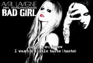 Avril Lavigne Bad Girl Feat Marilyn Manson Lyric Video
