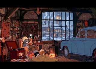  1930s Winter Oldies Playing In Another Room Cozy London Snow Ambience For Sleep Relaxation