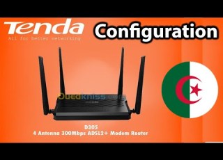 شرح طريقة ظبط و اعداد مودام Tenda D305 للجزائريين Configuaration Modem Algerie