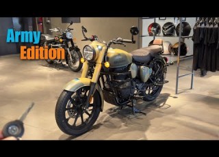 Spacial Army Edition 2025 Royal Enfield Classic 350 Commando Sand With Accessories Price Review