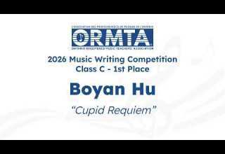 2026 ORMTA MWC Class C 1st Place Winner Boyan Hu 