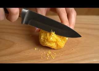  Satisfying ASMR Cutting Bright Yellow Sulfur Unexpected Inside