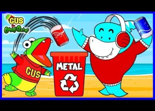  Gus The Gummy Gator Learns About Recycling At The Beach Educational Videos For Kids