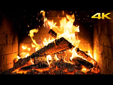 Quiet Crackling Fireplace With Natural Fire Sounds And Flickering Light For Creative Relaxation