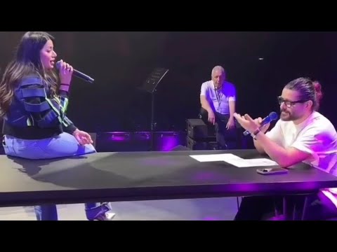 Nassif Zeytoun Rahma Riade ناصيف زيتون و رحمة رياض يغنيان في بروفا حفلة كوكاكولا أرينا دبي