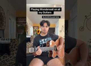 Playing Wonderwall On All My Guitars