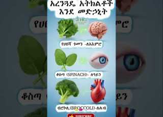 አረንጓዴ አትክልቶች ለጤናችን የአእምሮ የዓይን እና የልብ መድኃኒቶች Yhc ጤና