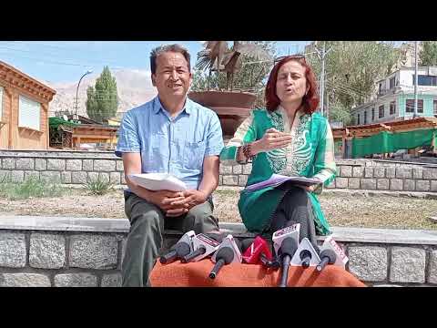 Founder Of HIAL Sonam Wangchuk And HIAL CEO Dr Gitanjali Hold Press Meet On HIAL Land Allotment Founder Of HIAL Sonam Wangchuk And HIAL CEO Dr Gitanjali Hold Press Meet On HIAL Land Allotment