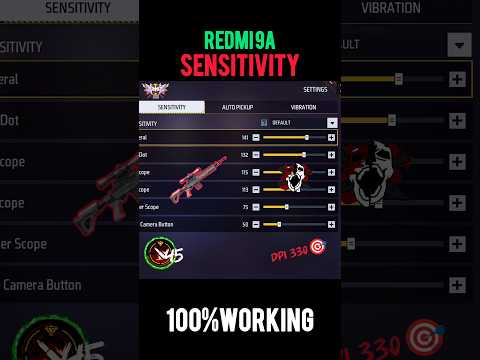 Free Fire Headshot Setting Redmi 9A 200 Sensitivity Setting DPI For Redmi Mobile FF