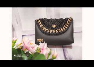  طريقة عمل بورتفيه بوك جلد مع الكروشيه بطريقه جديدة ومميزه How To Make Aleather Purse With Crochet