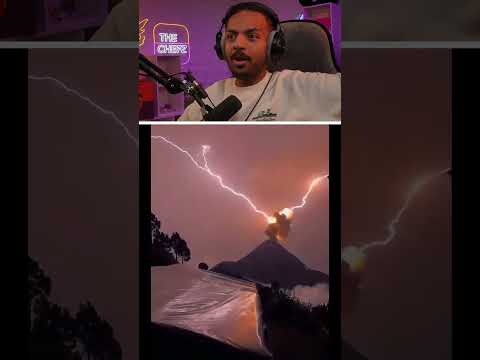 وش يصير لو البرق ضرب البركان