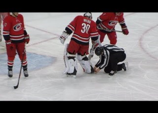 Alex Goligoski Earns Strange Goal After Puck Gets Caught In Cam Ward S Skate