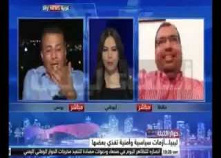 محمود المصراتي يهاجم محمود الورفلي و يسكته على الهواء مباشرة في قناة سكاي نيوز الاماراتيه