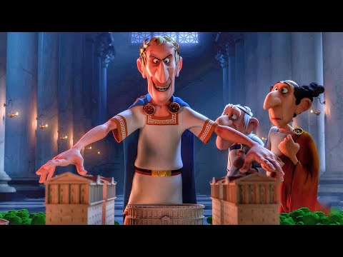 Цезарь Сотрём деревню мы проведем там олимпиаду Астерикс Земля Богов 2014