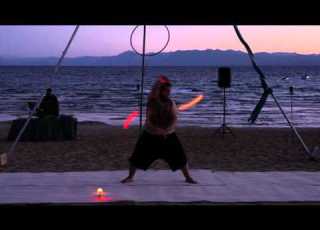 Jonathan Alvarez 3 Pod Poi Lake Tahoe Flow Arts Festival 2013