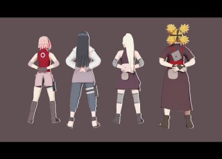 Naruto MMD 60FPS BLACKPINK Kill This Love Sakura Hinata Ino Temari Motion DL Link