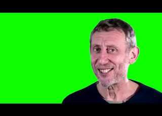 Michael Rosen Saying Nice For 1min Loop Green Screen