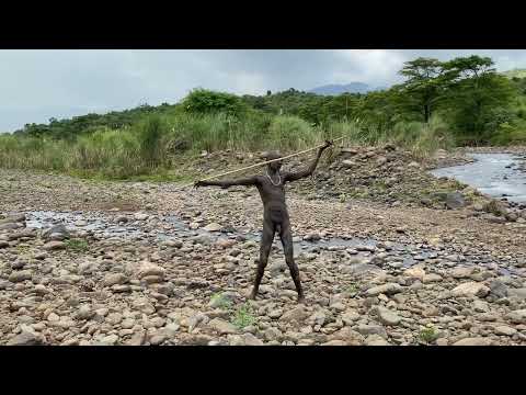 ETHIOPIA SURMA TRIBE DONGA TRAINING