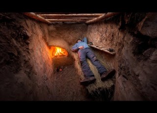  Building A Hidden Dugout Under A Stump Warm Secret Shelter Bushcraft